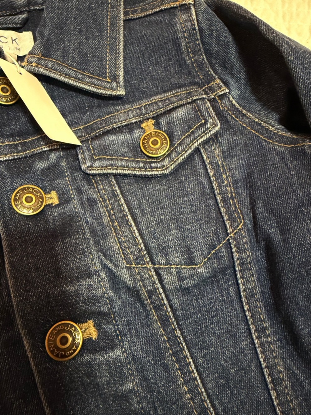 Janie and Jack Blue Denim Jacket with Brass Buttons